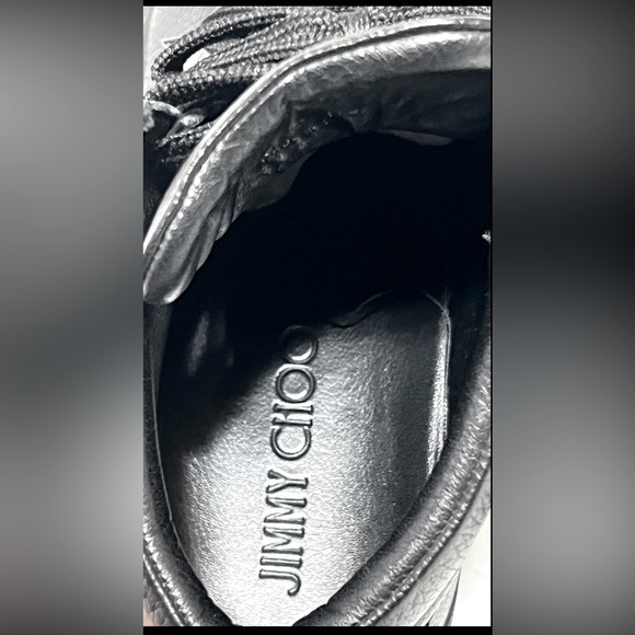 Jimmy Choo Belgravi Black High Top Sneakers Size 43 US Size 10 - Picture 7 of 8